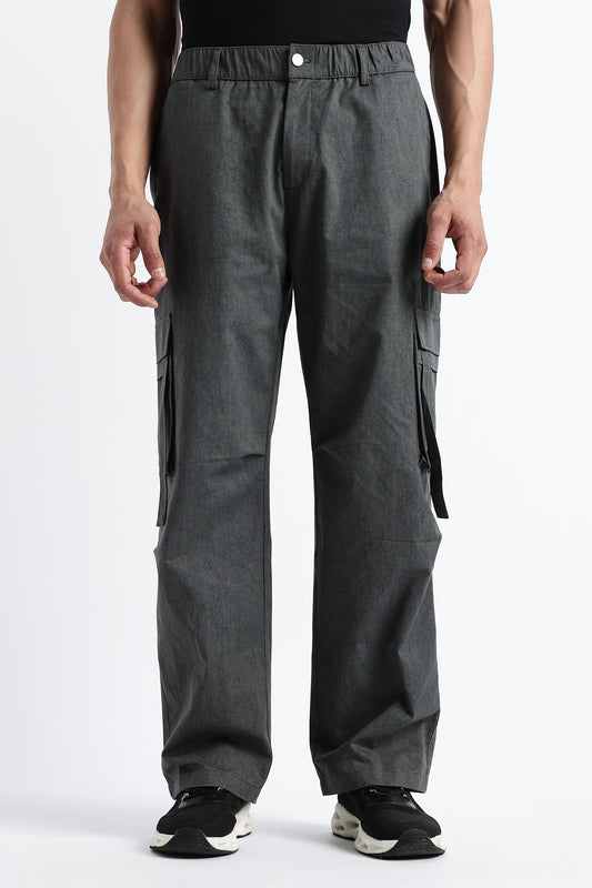 Urban Multi-Pocket Utility Bottoms Lt Grey