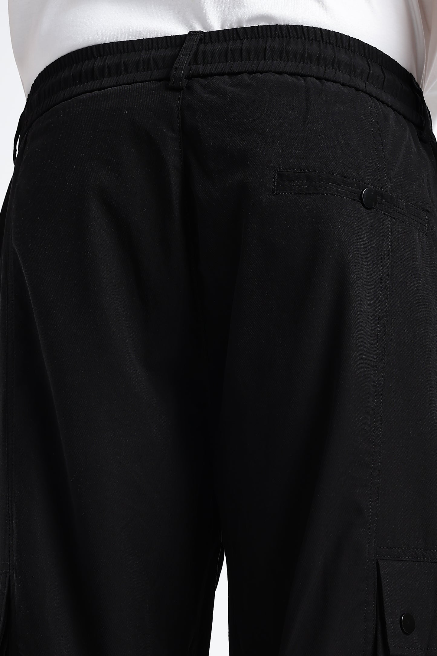Classic Black Drawcord Cargo Pants