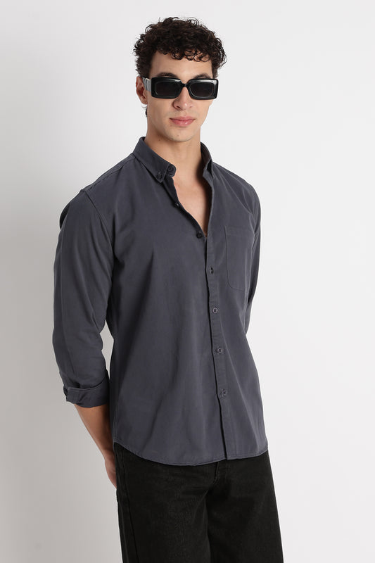 Everyday Essential Solid Shirt Blue Grey