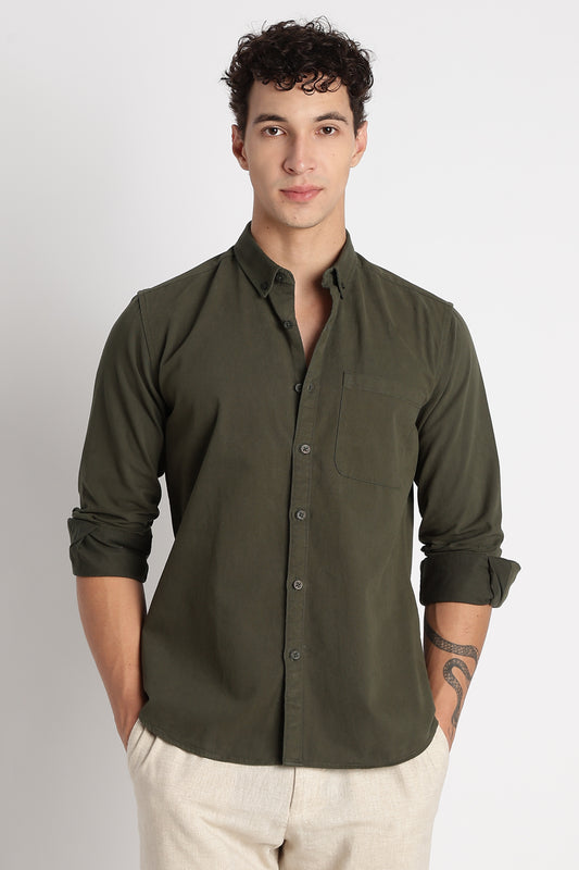 Everyday Essential Solid Shirt Green