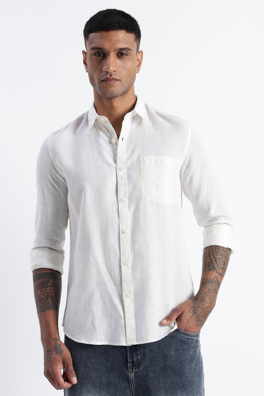 Classic Stripe Shirt Off White