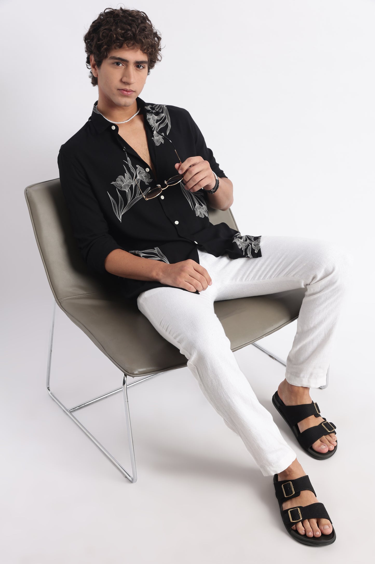 Modern Day Print Shirt Black