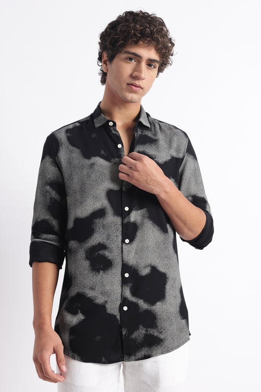 Modern Day Print Shirt Black