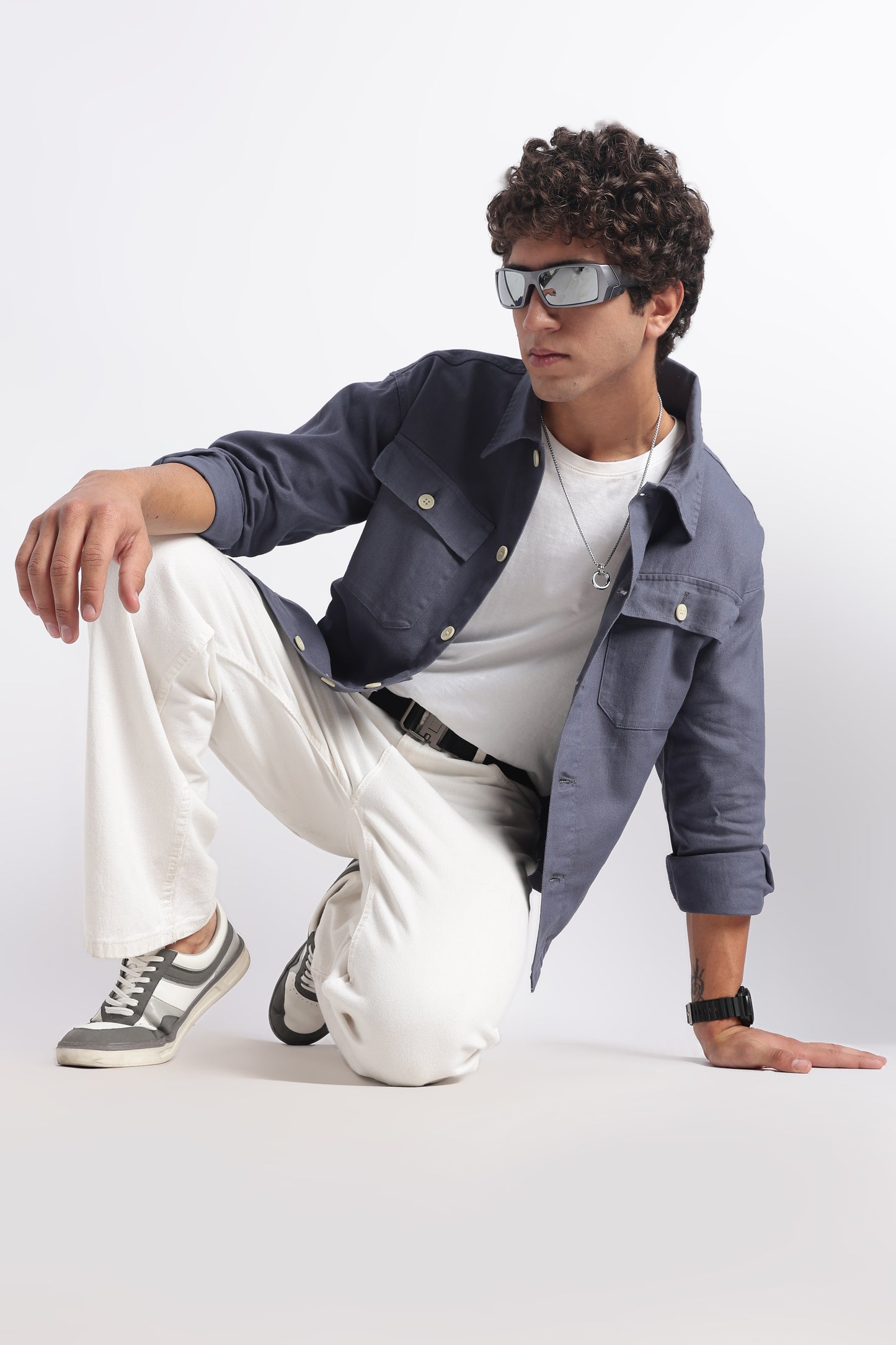 Everyday Layering Shacket Blue