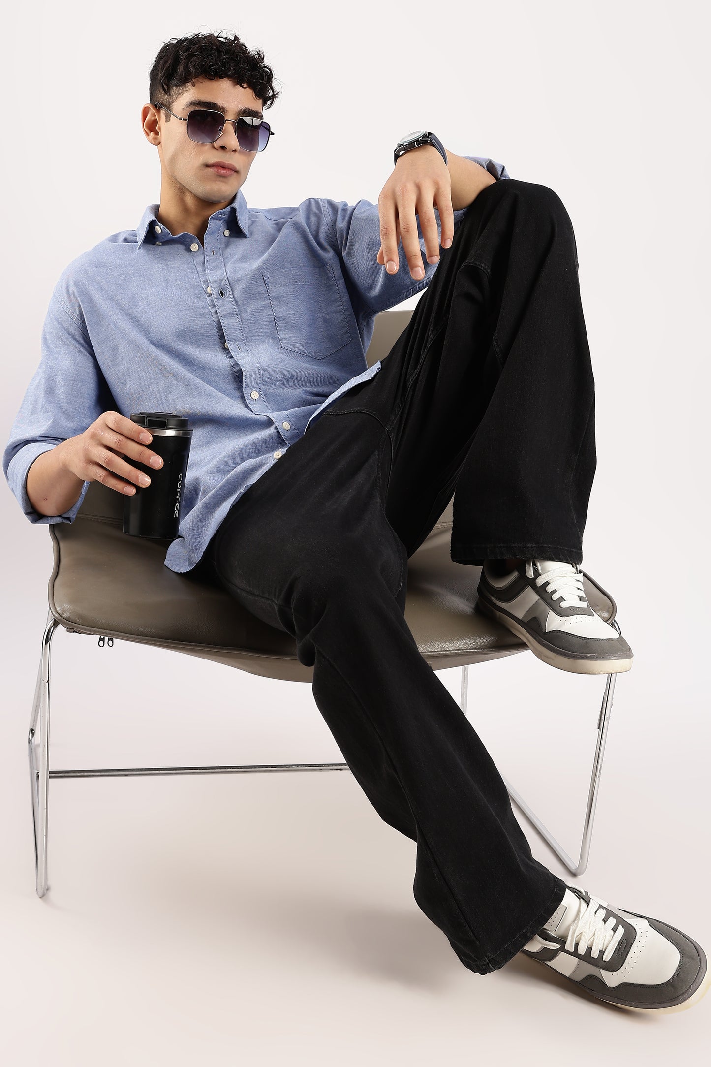 Soft Casual Shirt Royal blue