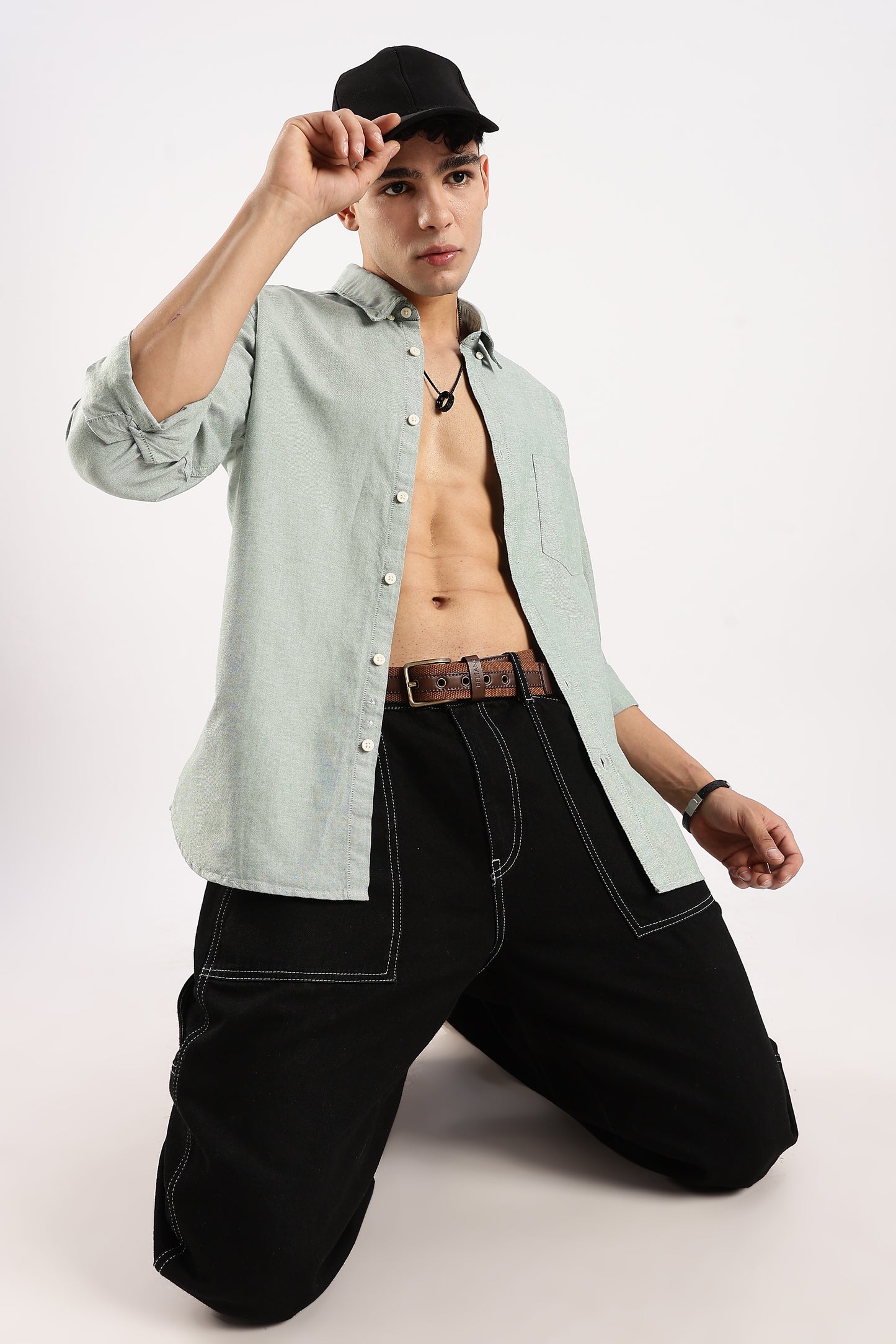 Soft Casual Shirt Dk Green