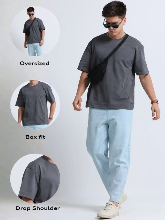 Relaxed Fit Oversized T-Shirt Dk Grey