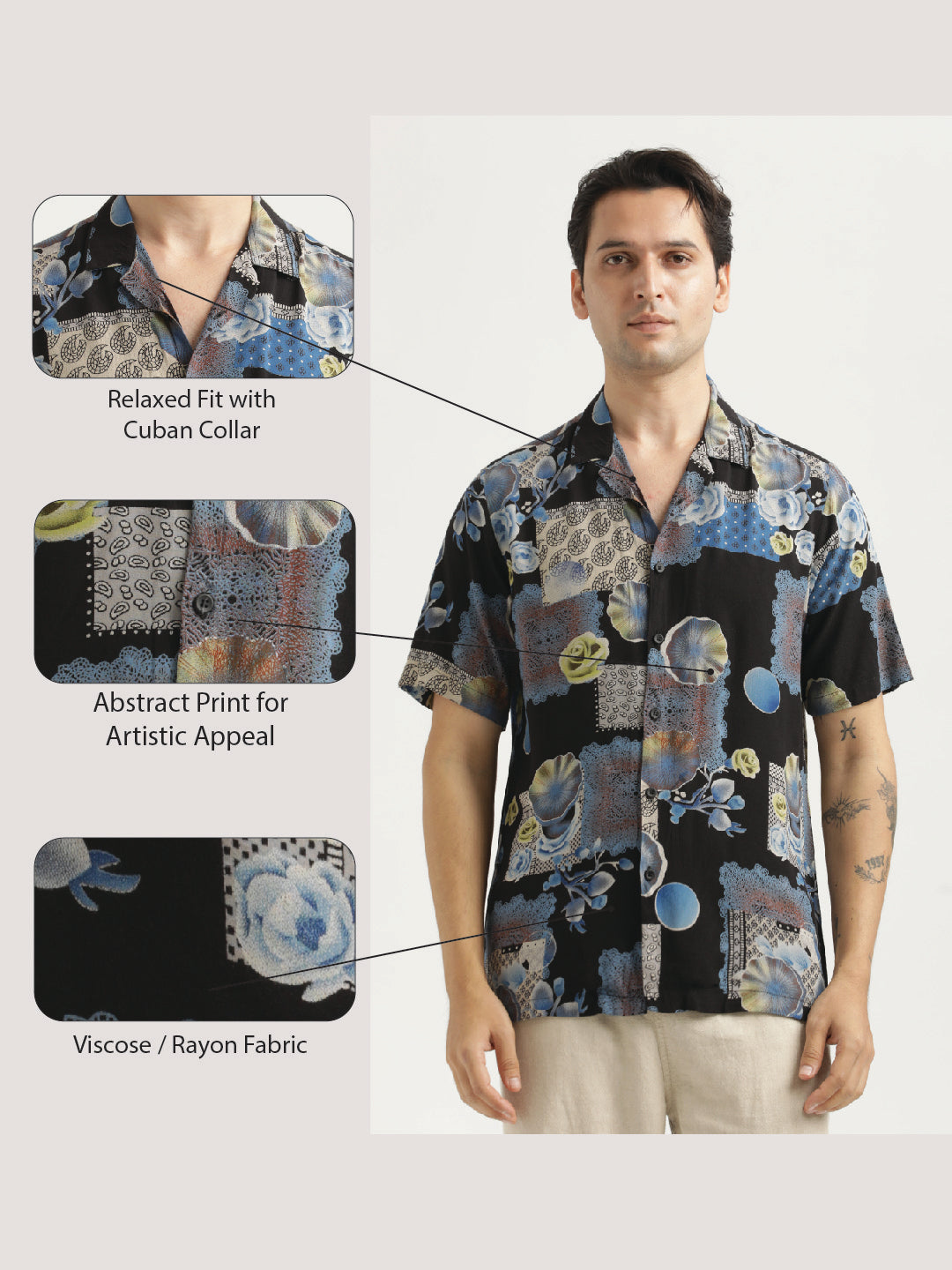 Printed Resort Shirt Lt Blue