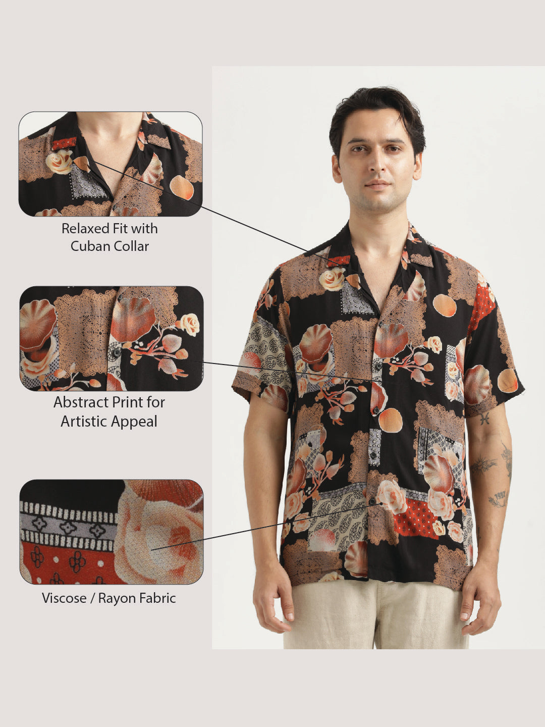 Printed Resort Shirt Orange