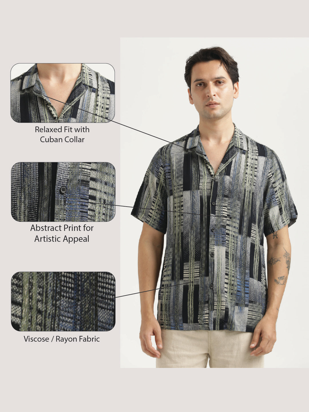 Printed Resort Shirt Dk Blue