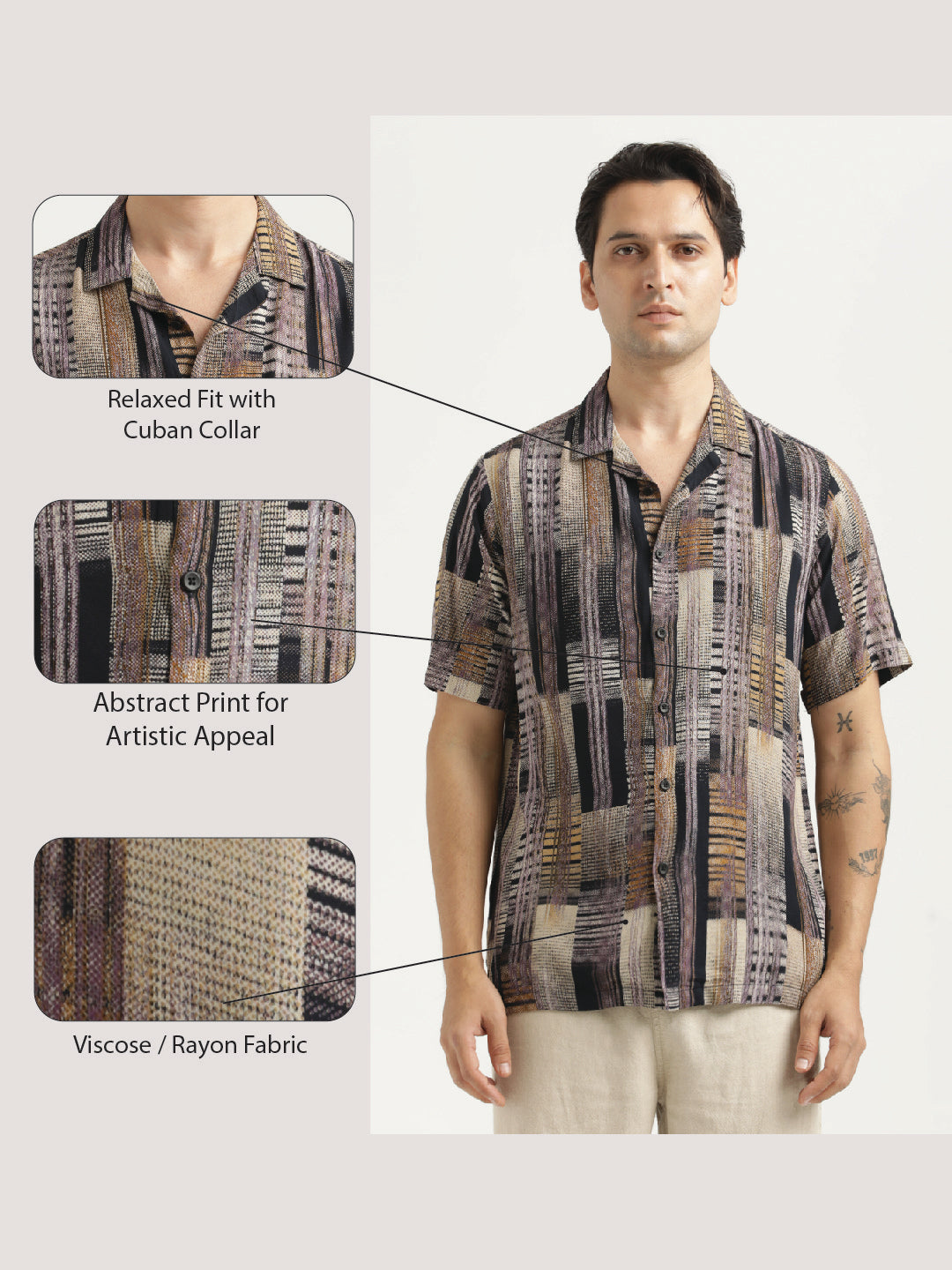 Printed Resort Shirt Lt Violet