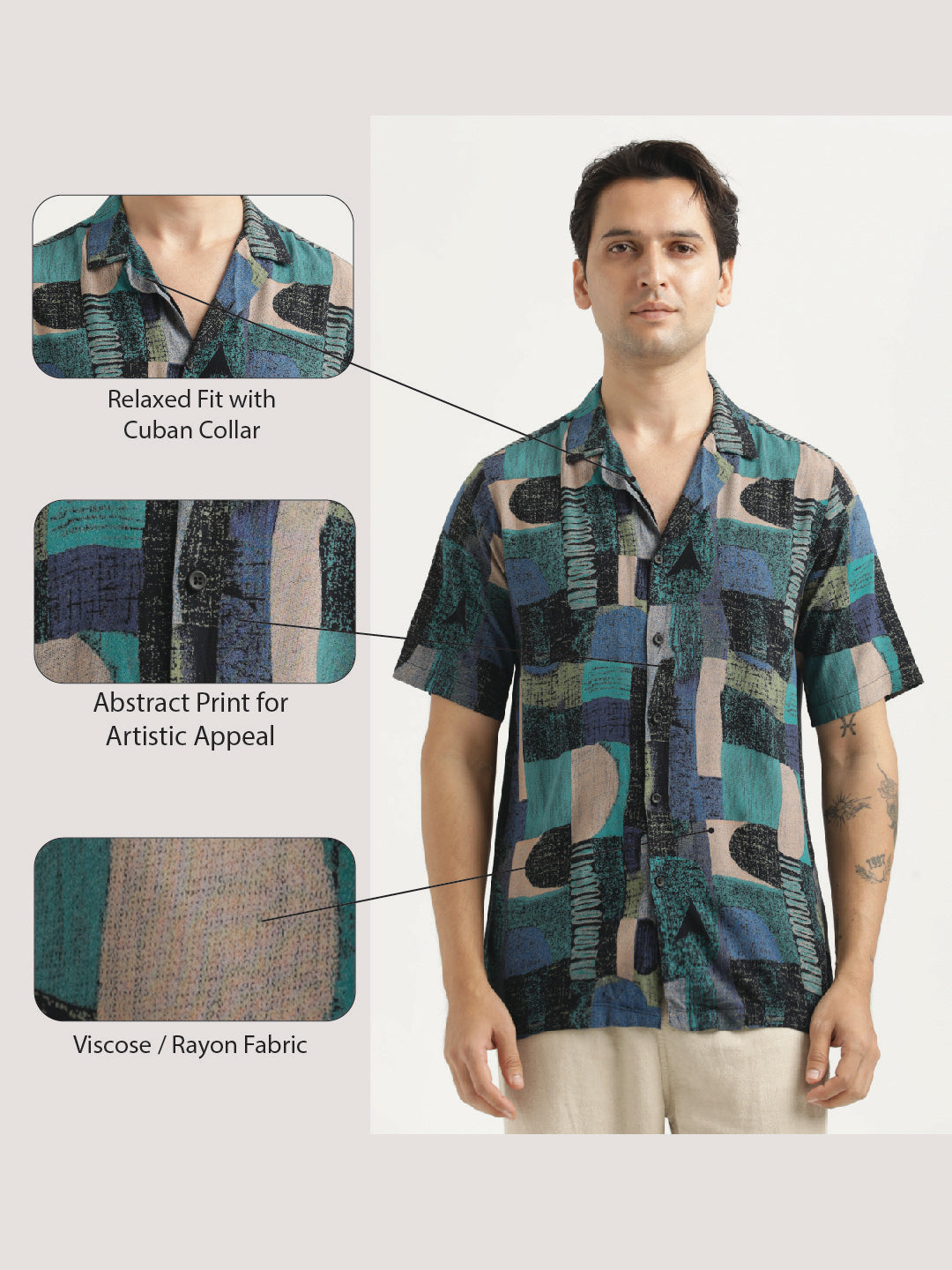 Printed Resort Shirt Grey