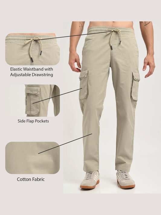 Cotton Cargo Trousers Lt Green