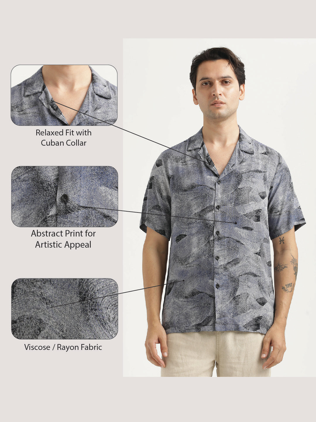 Printed Resort Shirt Navy