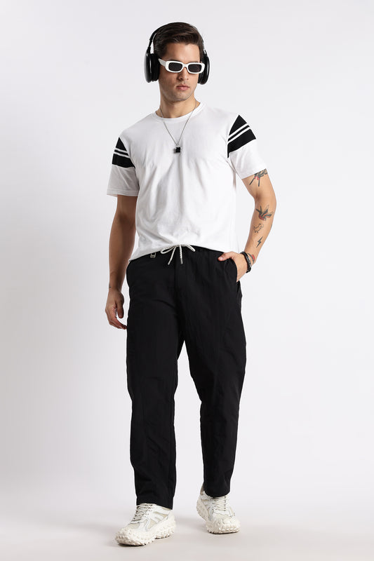 Streetwear Utility Drawcord Bottoms Black