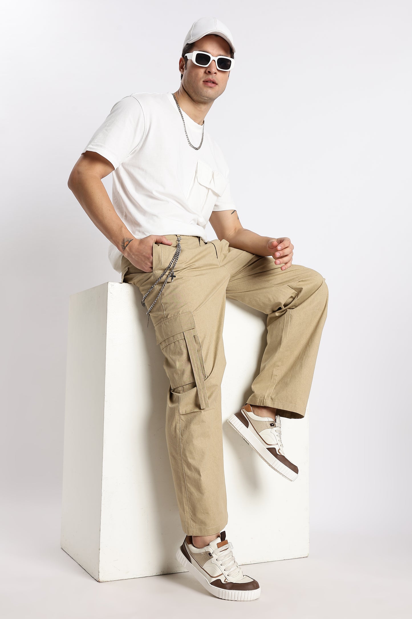 Urban Multi-Pocket Utility Bottoms Steel Khaki
