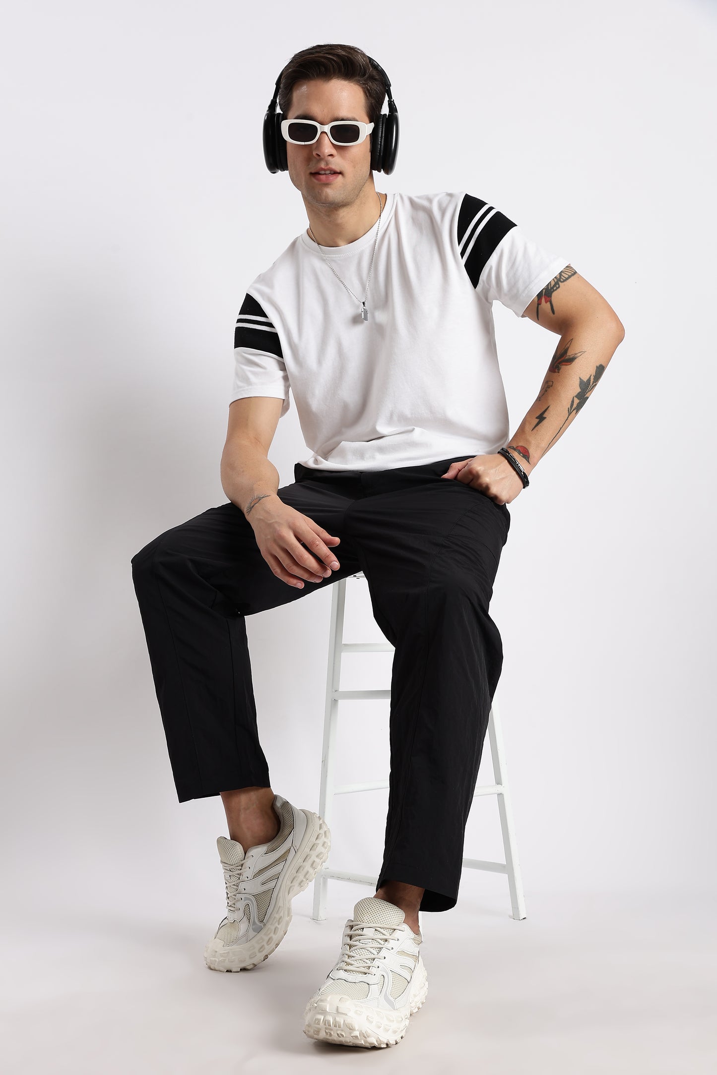 Streetwear Utility Drawcord Bottoms Black