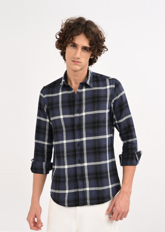 Check Shirt in Navy