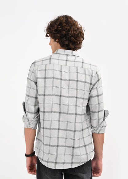 Check Shirt in Lt Grey