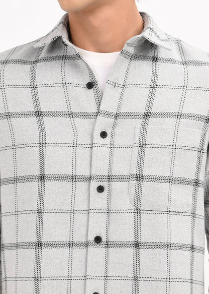 Check Shirt in Lt Grey