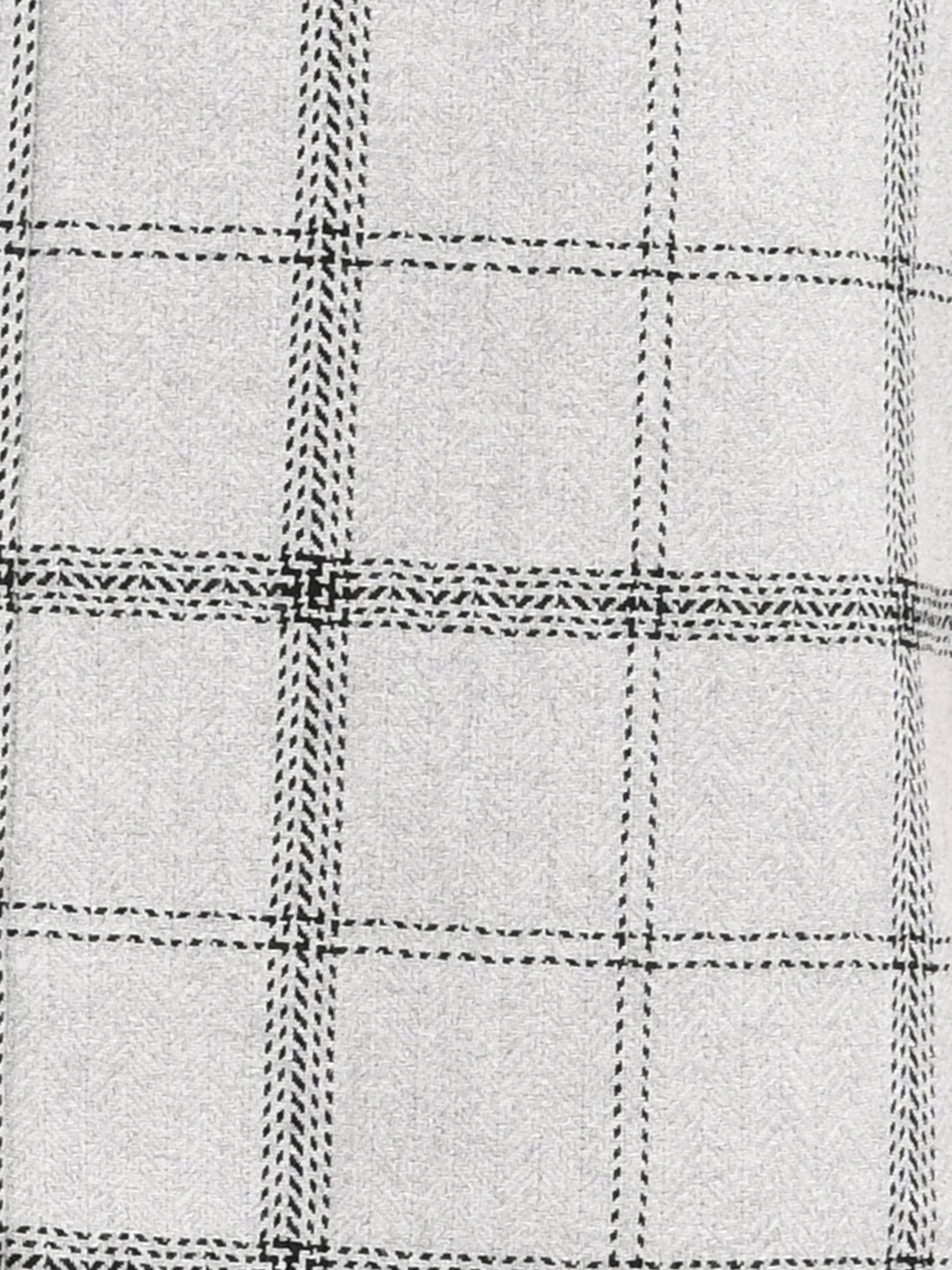 Check Shirt in Poly Cotton Lt Grey