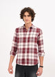 Herringbone Check Shirt Marron