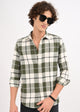 Herringbone Check Shirt Green