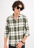 Herringbone Check Shirt Green