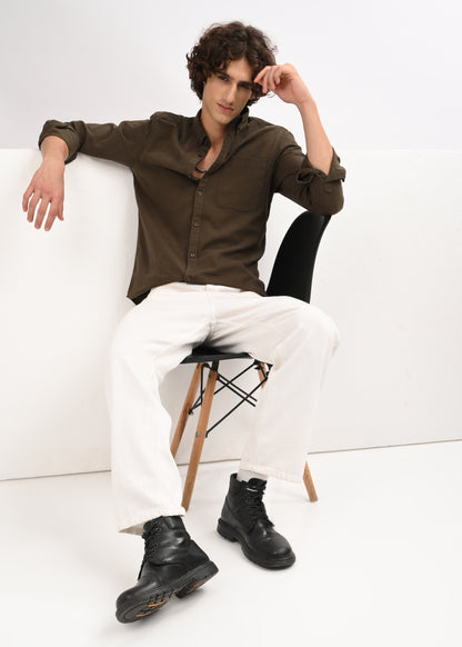 Everyday Essential Solid Shirt Olive
