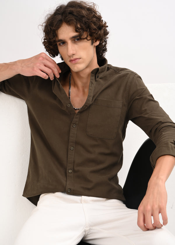 Everyday Essential Solid Shirt Olive