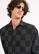 Self-Jacquard Cotton Blend Shirt