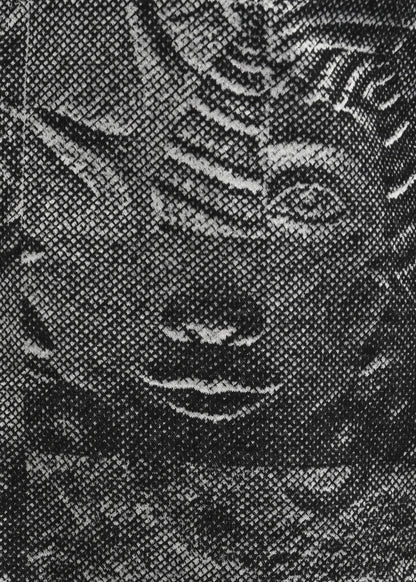 Floral Printed Self-Jacquard Shirt Black