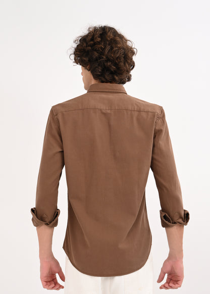 Everyday Essential Solid Shirt Brown