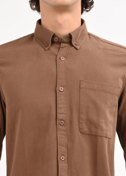 Everyday Essential Solid Shirt Brown