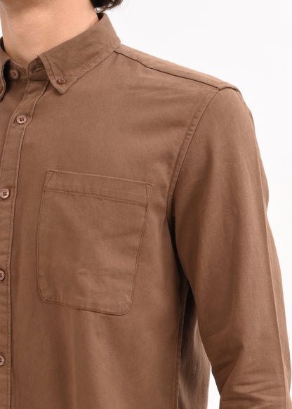 Everyday Essential Solid Shirt Brown