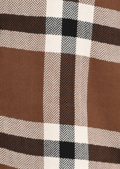 Herringbone Check Shirt Brown