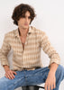 Diamond Self-Jacquard Shirt Beige