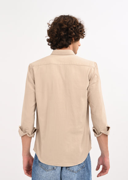 Everyday Essential Solid Shirt Beige