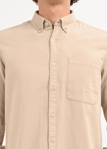 Everyday Essential Solid Shirt Beige