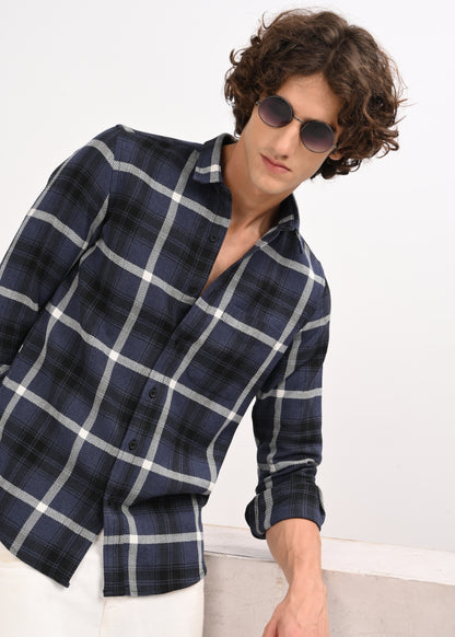Check Shirt in Navy