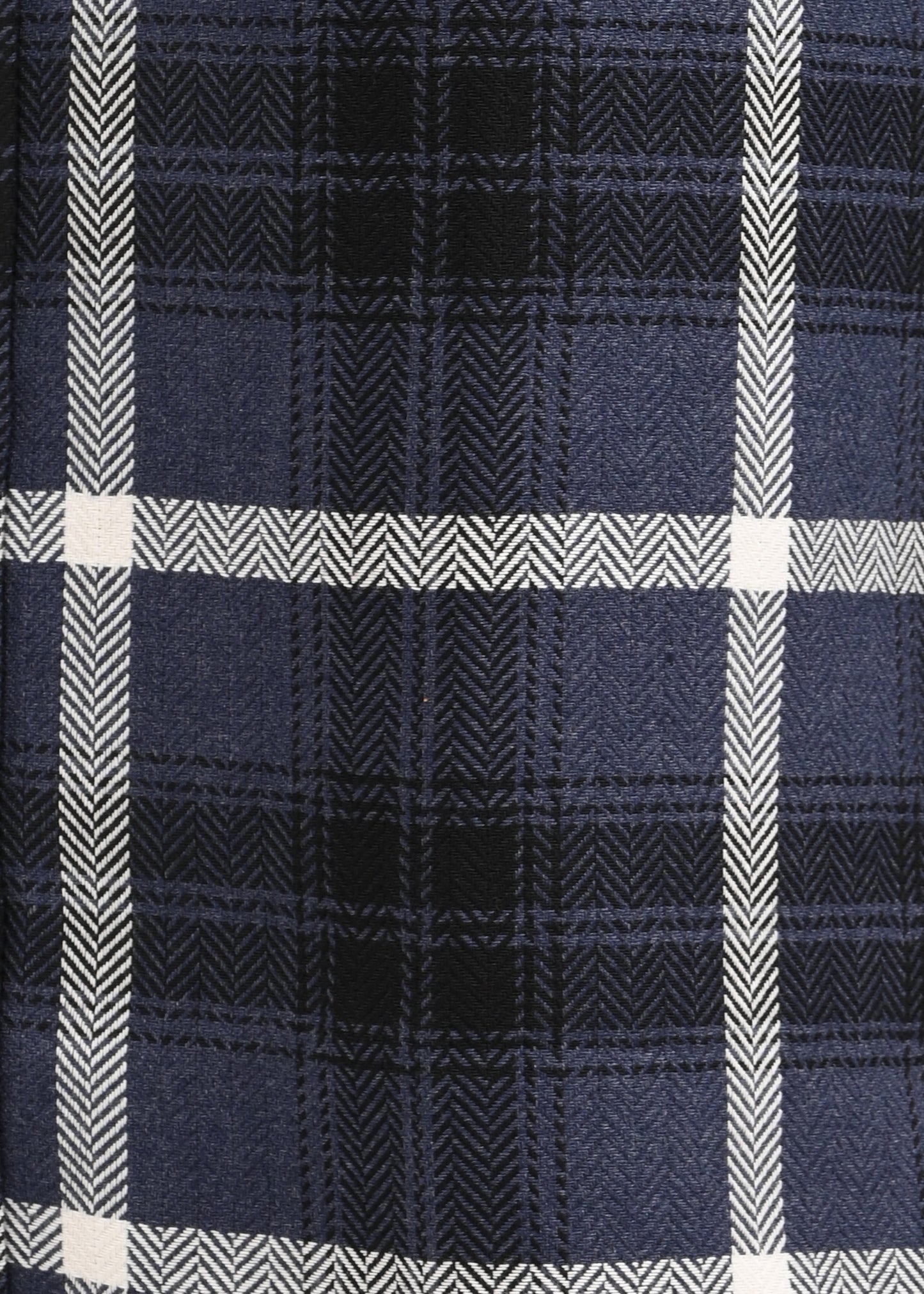 Check Shirt in Poly Cotton Navy