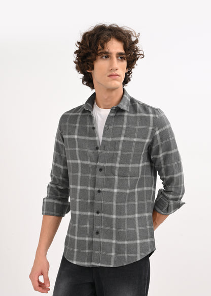 Check Shirt Dk Grey