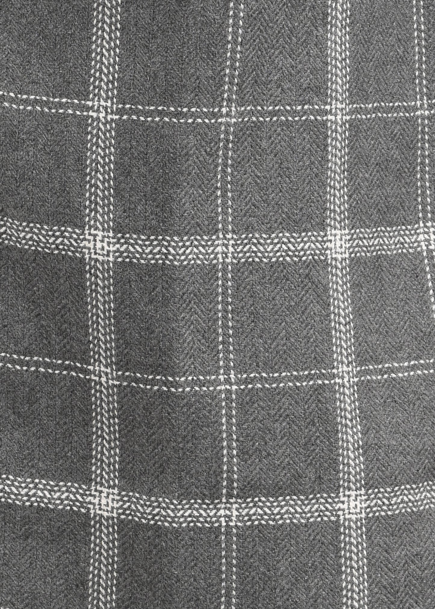 Check Shirt in Poly Cotton Dk Grey