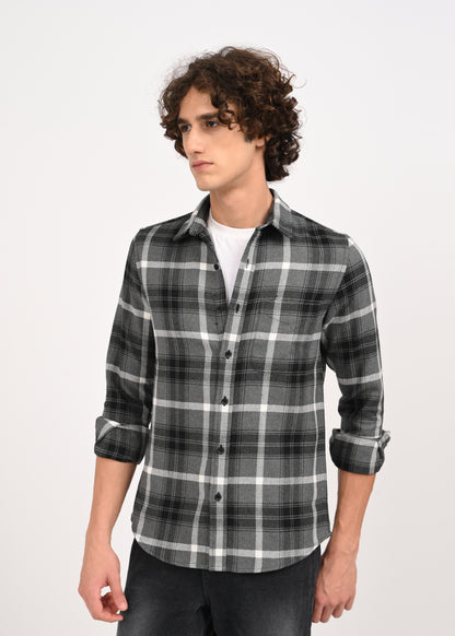 Check Shirt in Black