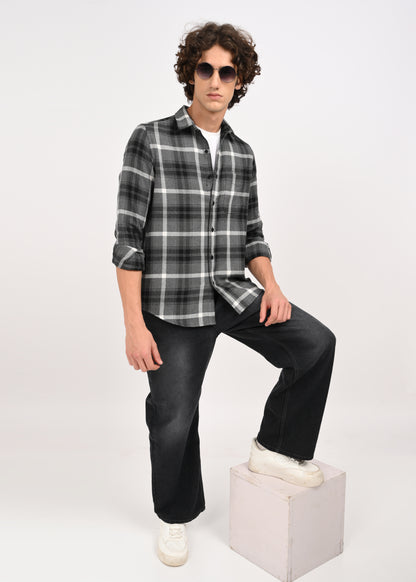 Check Shirt in Black