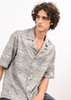 Cuban Collar Knitted Shirt Grey
