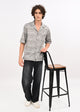 Cuban Collar Knitted Shirt Grey