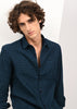 Indigo-Dyed 100% Cotton Check Shirt Lt Green