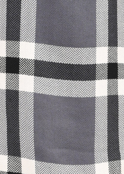 Herringbone Check Shirt Black