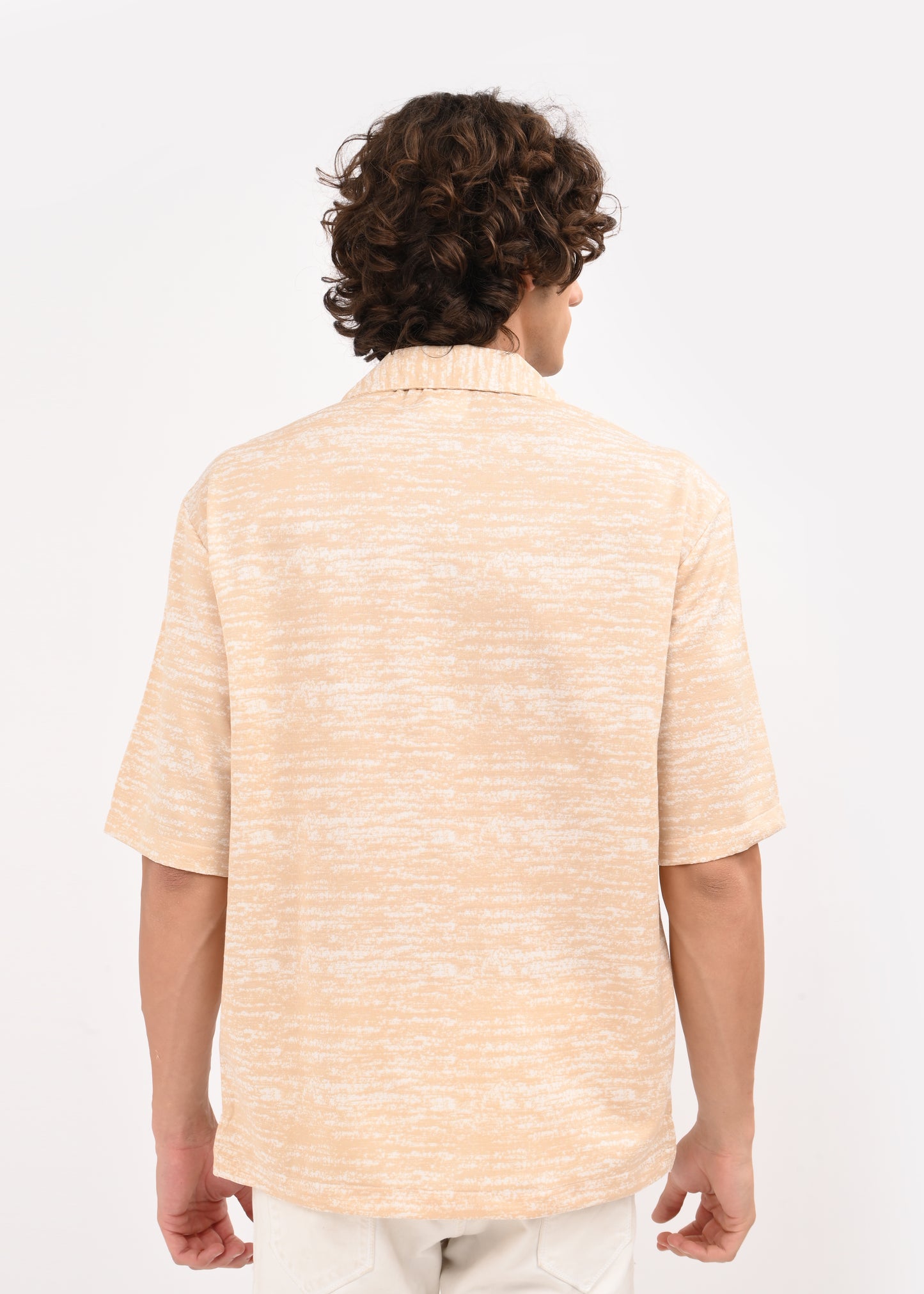 Cuban Collar Knitted Shirt Cream